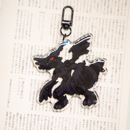 ZEKROM PIXEL KEYCHAIN