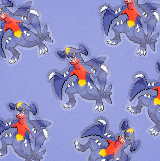 GARCHOMP PIXEL STICKER