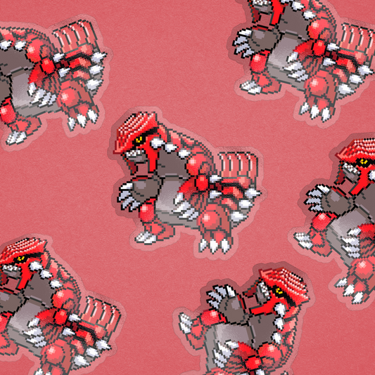 GROUDON PIXEL STICKER