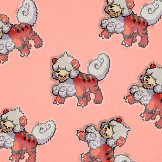 HISUIAN GROWLITHE PIXEL STICKER