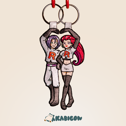 TEAM ROCKET MATCHING KEYTAG SET