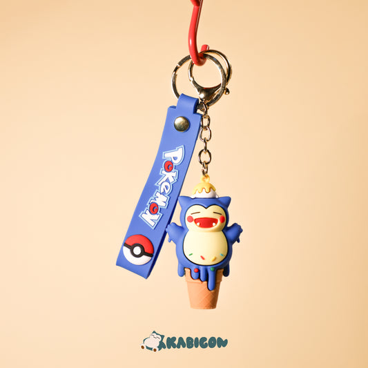 SNORLAX ICE CREAM 3D Keychain