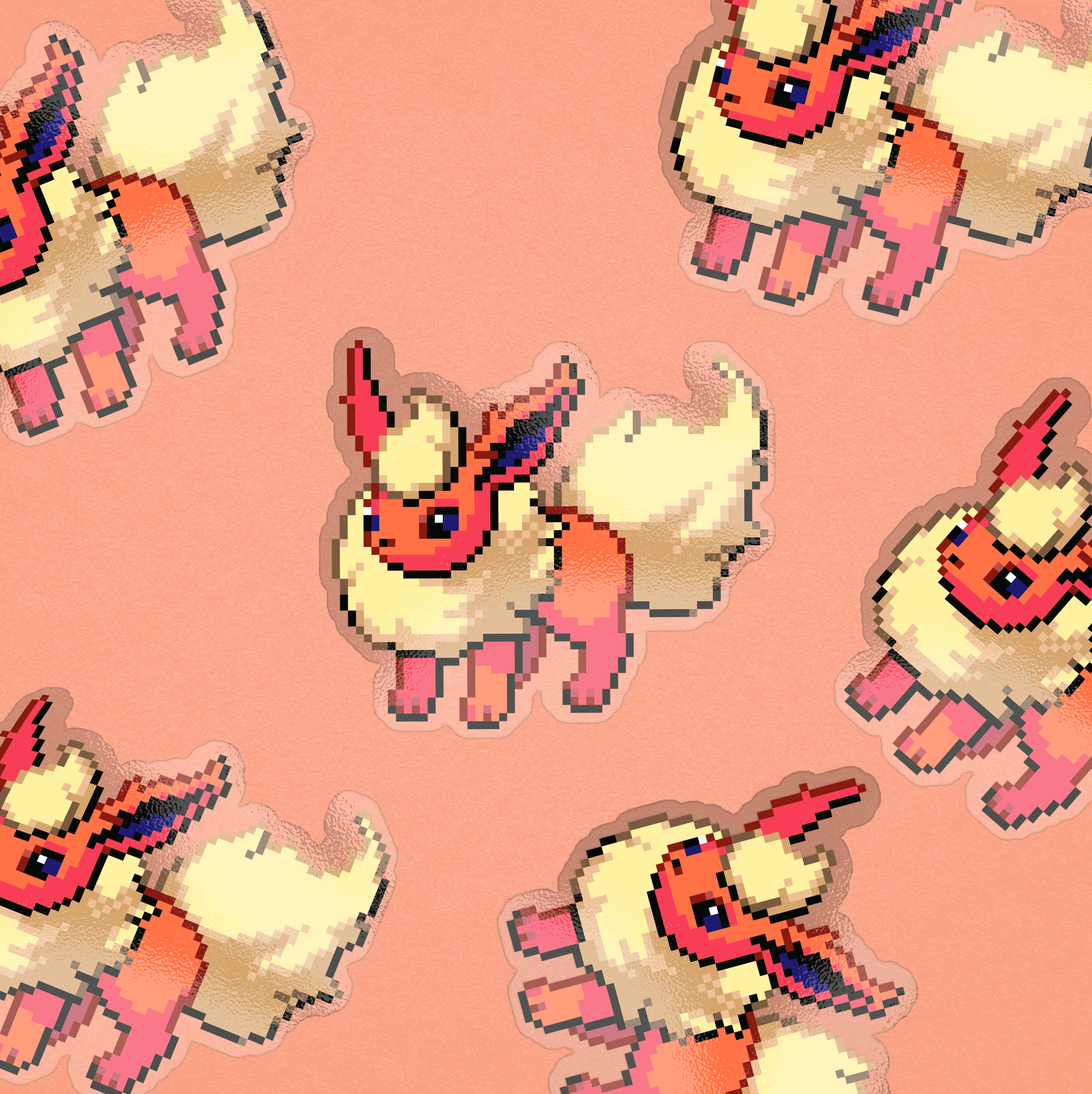 flareon pixel sticker flareon pixel sticker