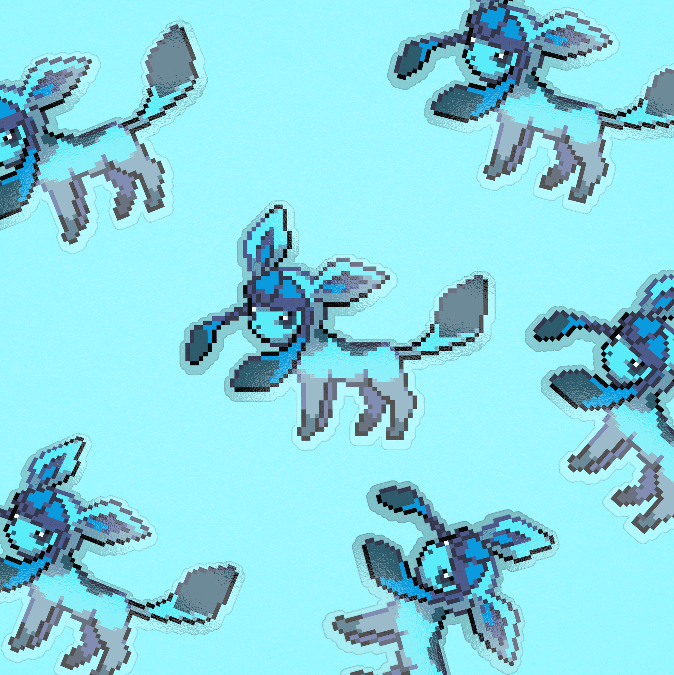 glaceon pixel sticker glaceon pixel sticker