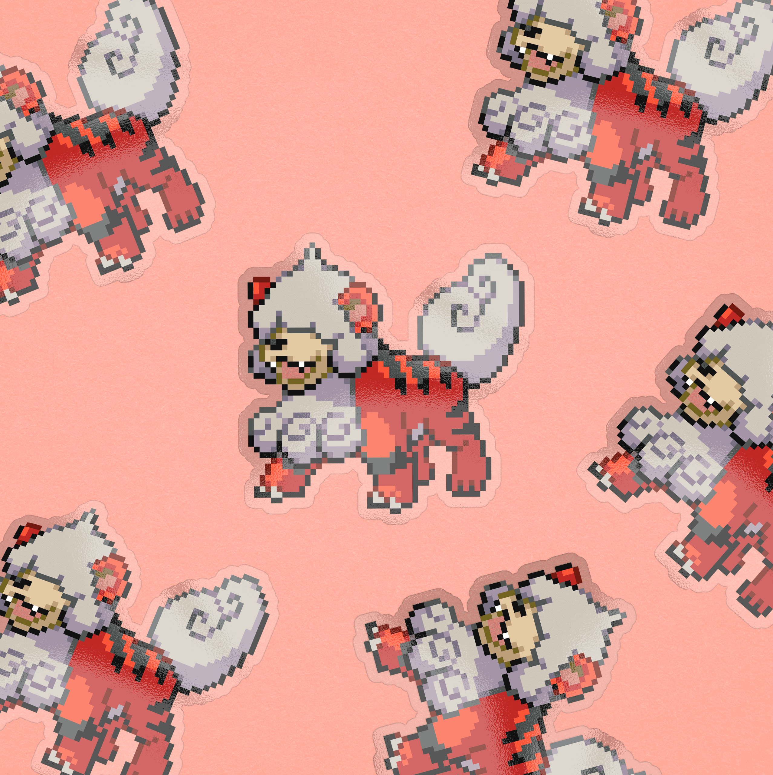 hisuian growlithe pixel sticker