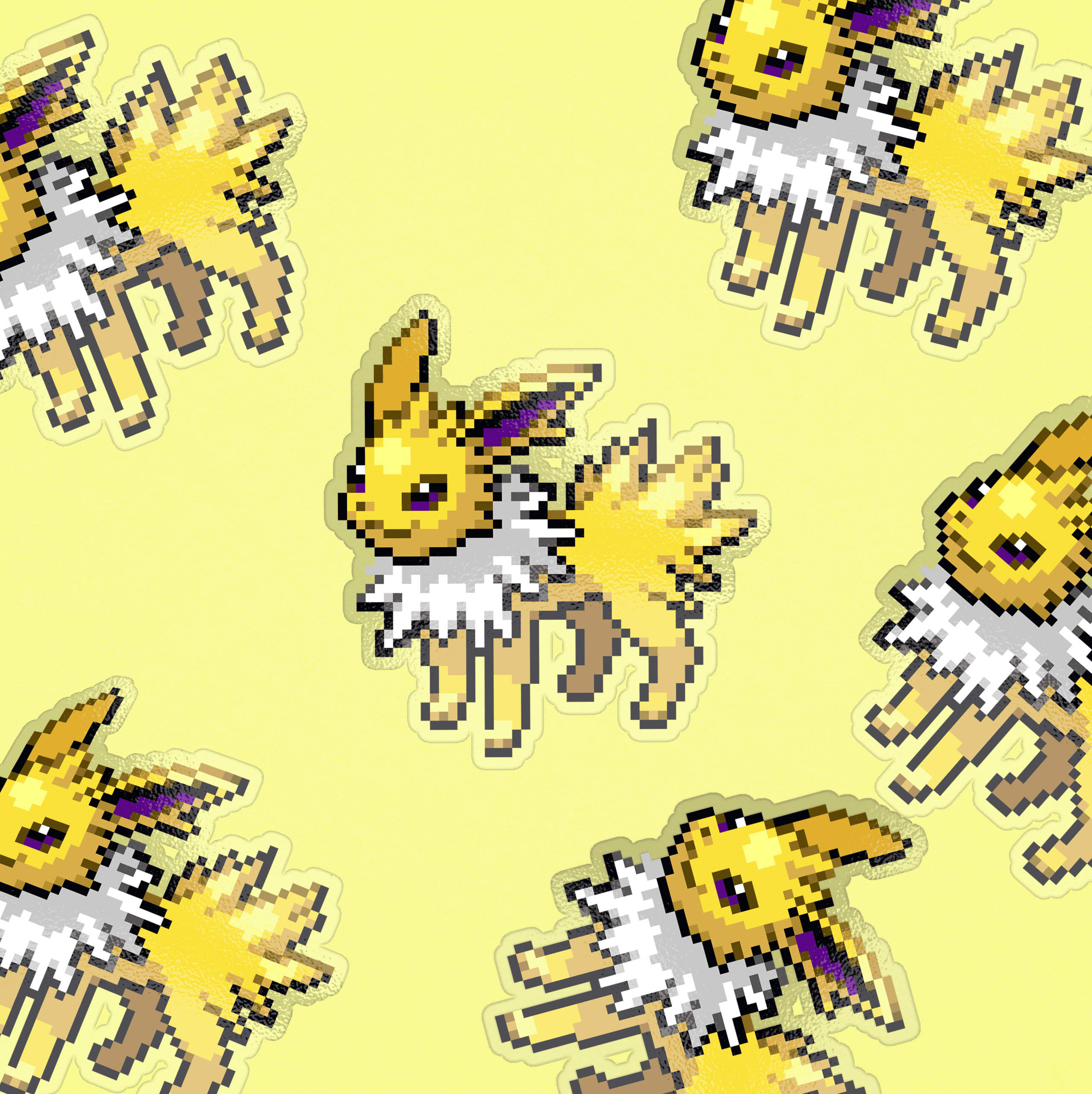 jolteon pixel sticker jolteon pixel sticker