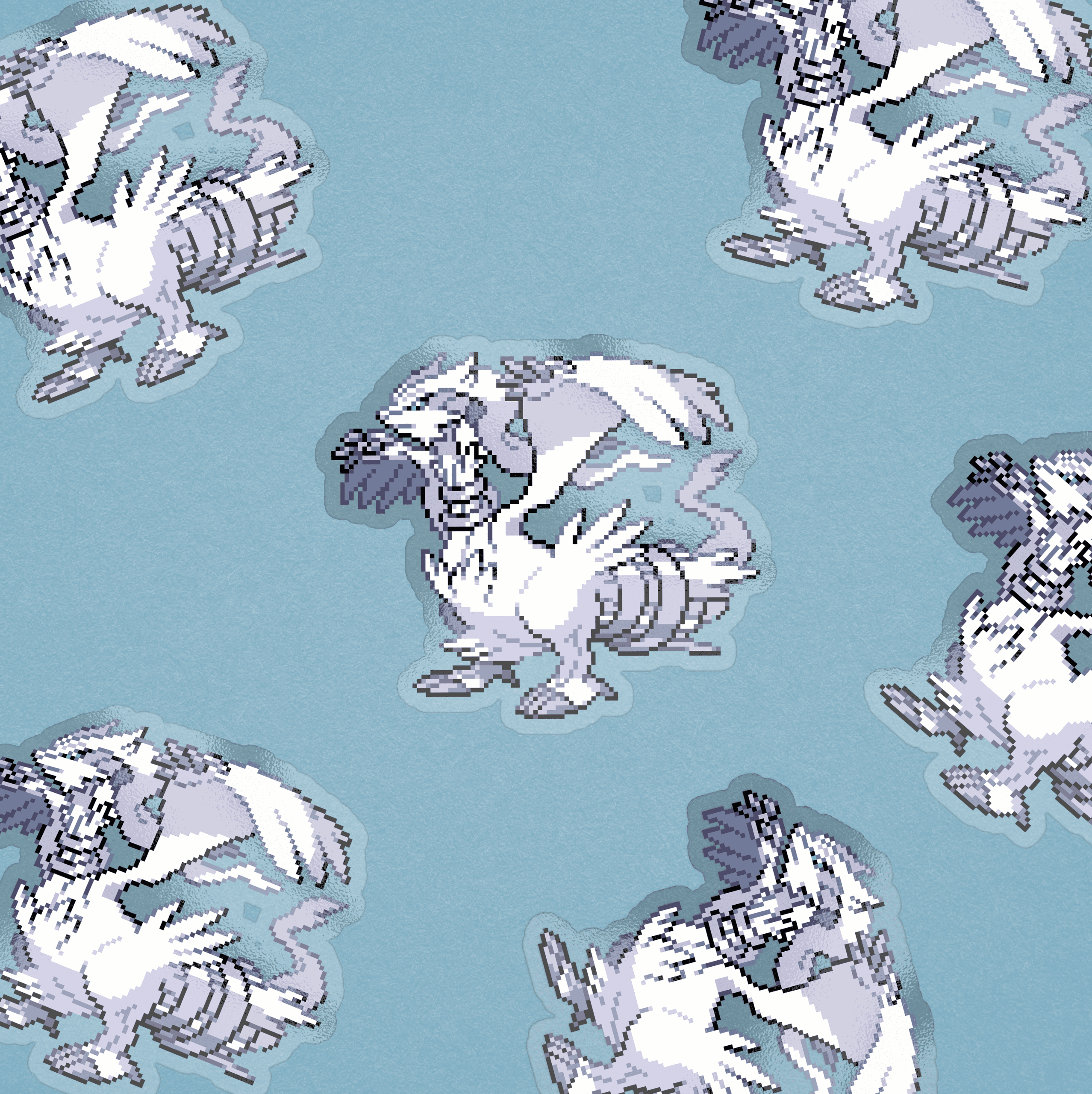 reshiram pixel sticker