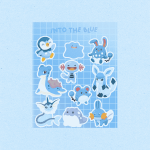 into the blue sticker sheet