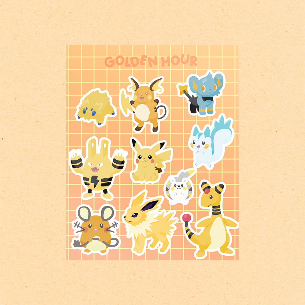 golden hour sticker sheet