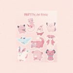 pretty in pink sticker sheet